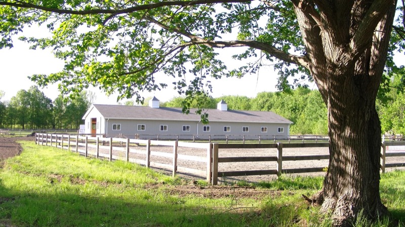 The riding arena at Nimble Creek Farm