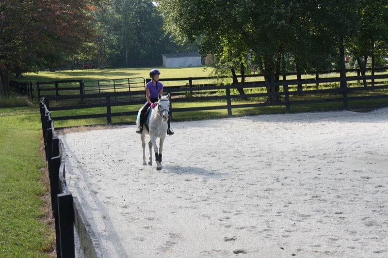 The riding arena at Nimble Creek Farm